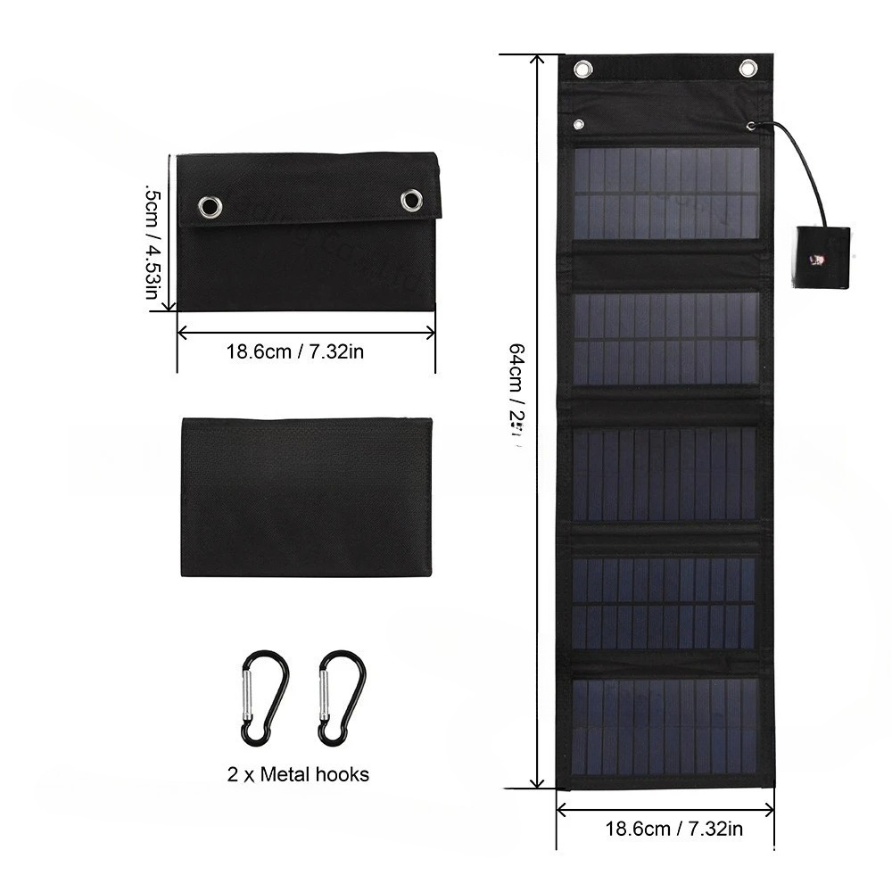 Solar Emergency Charger - 25W 5v opvouwbare tas op zonne-energie,