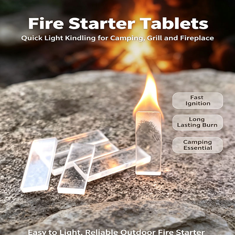 Fire Starting Kit - 100 stuks waterdichte vuuraanstekerblokjes, langdurige snelbrandende