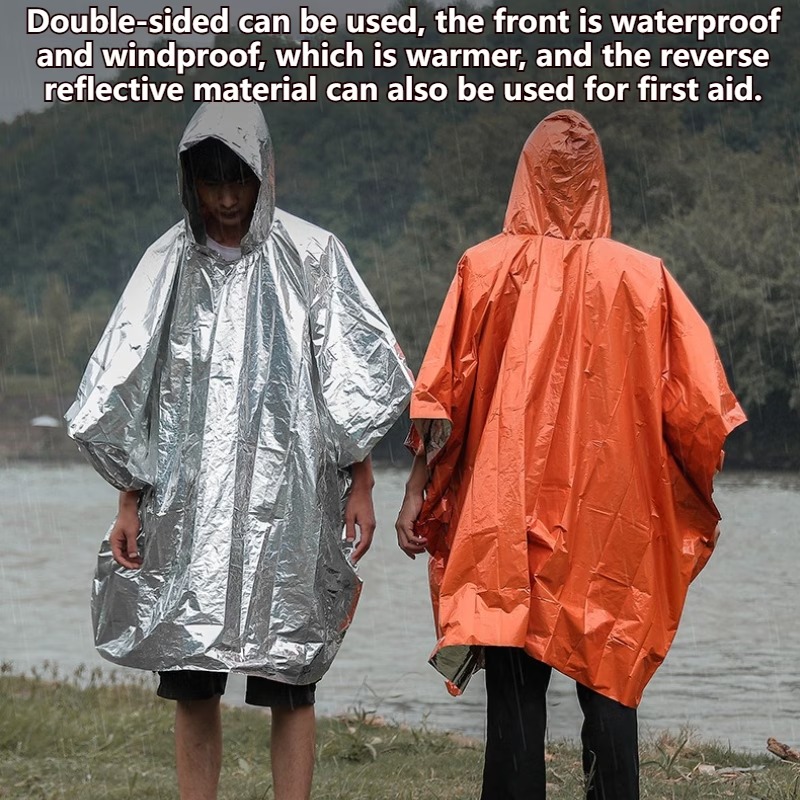 1-10PCS noodregenponcho thermi - Emergency Poncho Rain recensie en prijs